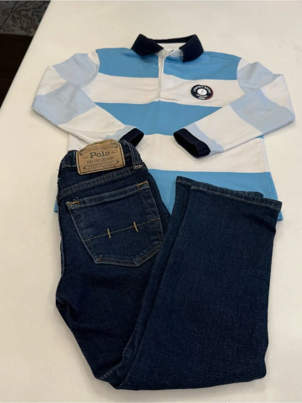 Jacadi Boys Polo Shirt Polo Shirt & Ralph Lauren Jeans Sz 4/4T